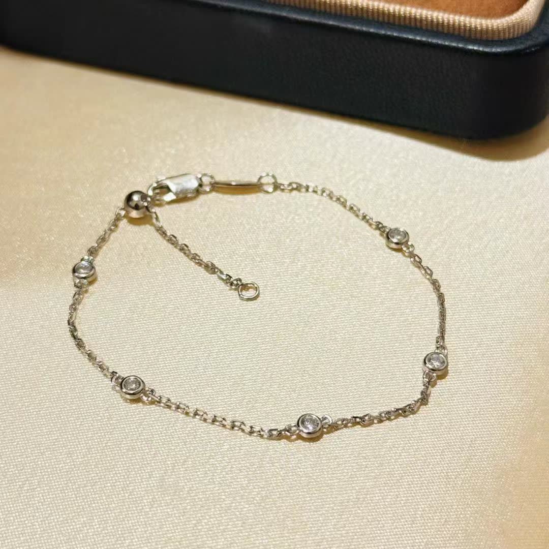 Tiffany & Co Elegant Silver Diamond Bracelet